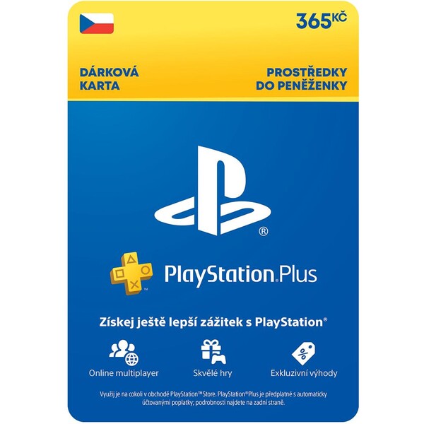 PlayStation Plus Extra - kredit 365 Kč (1M členství)
