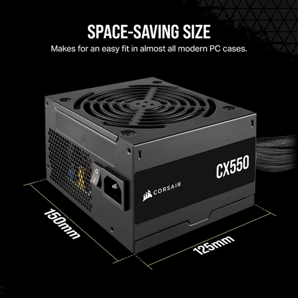Corsair CX550 550W - Zdroje - Obrázek W9RK000K01