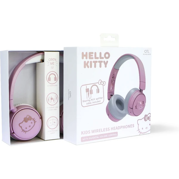 OTL bezdrátová sluchátka dětská s motivem Hello Kitty růžová/bílá - Sluchátka - Obrázek WFTM100501