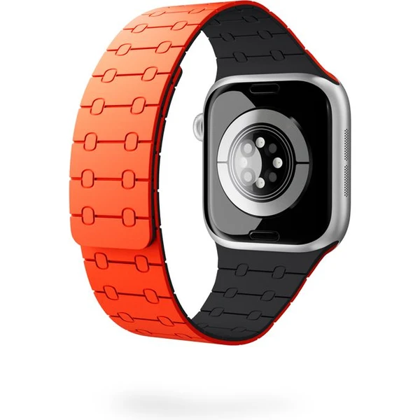 Epico Magnetic+ silikonový řemínek pro Apple Watch 49/46/45/44/42mm oranžový - Řemínky - Obrázek X0SJ000K01