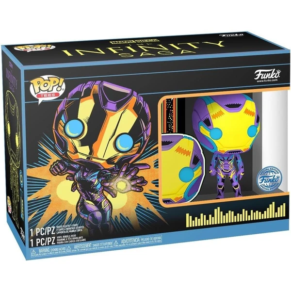 Funko POP! & Tee: Marvel Blacklight - Rescue M - Dárkové sety - Obrázek X26D000P01