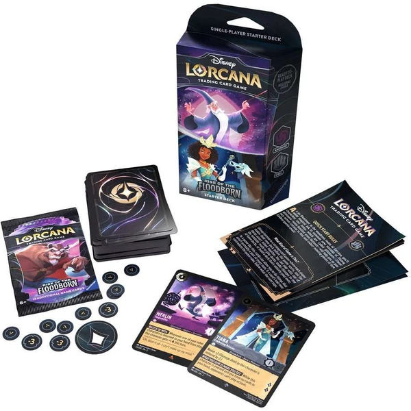 Disney Lorcana: Rise of the Floodborn - Starter Deck Amethyst & Steel - Disney Lorcana TCG - Obrázek X2D1000O01