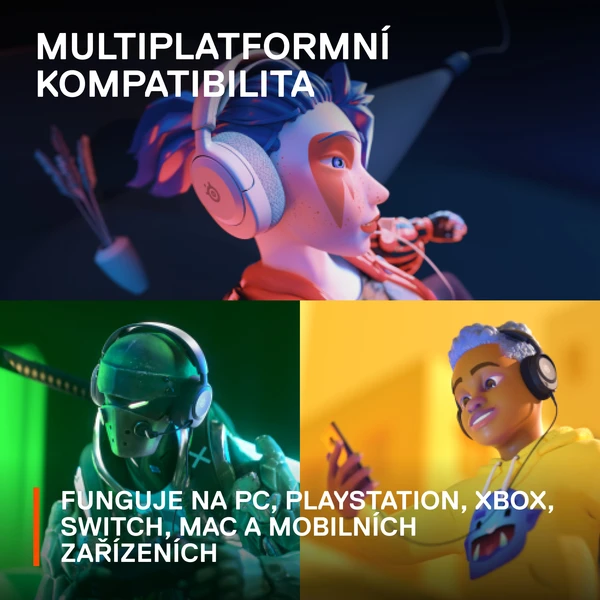 SteelSeries Arctis Nova 1P herní sluchátka bílá - Sluchátka - Obrázek X2FJ300401