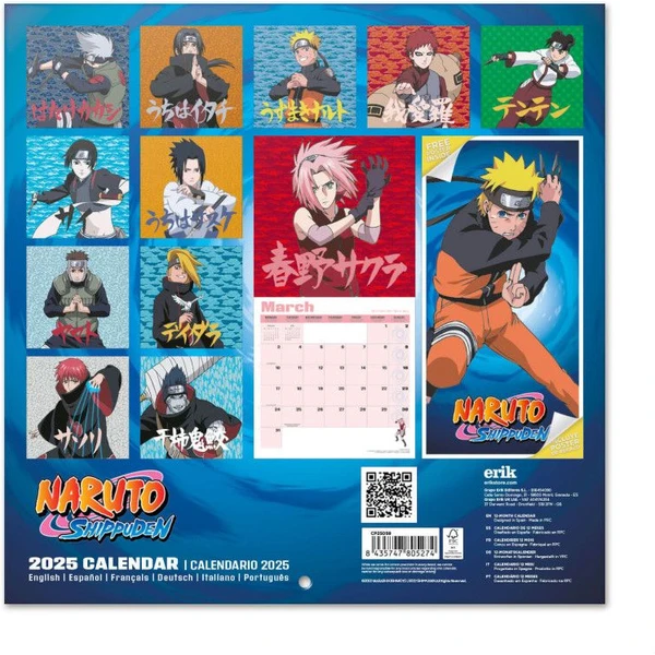 Kalendář Naruto Shippuden 2025 - Kalendáře - Obrázek X5M9000O01
