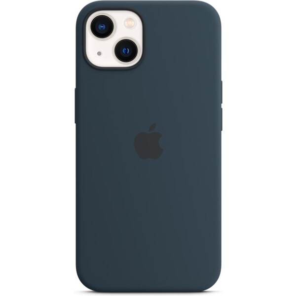Levně Apple silikonový kryt s MagSafe na iPhone 13 hlubokomořsky modrý