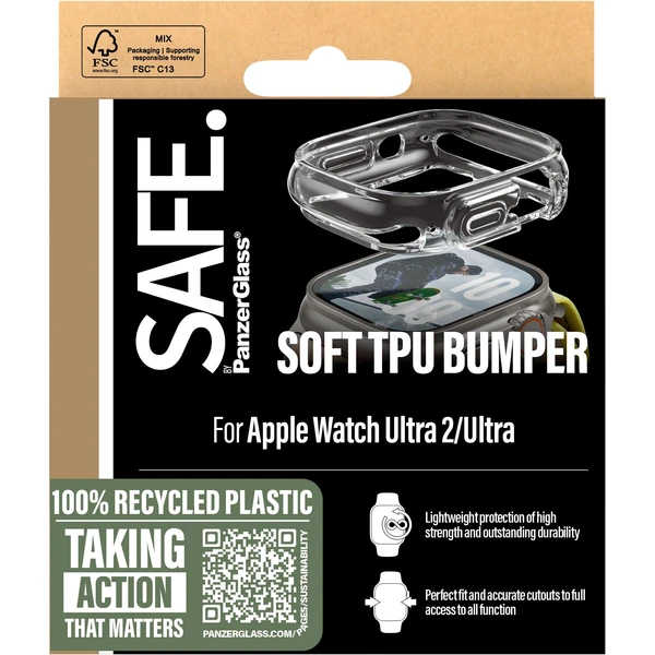 PanzerGlass® SAFE Apple Watch Ultra 3/2/1 bumper rámeček čirý - Pouzdra - Obrázek XHWA000L01