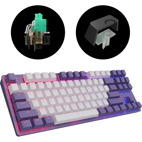 Dark Project One KD87A Skeleton Violet/White - Klávesnice - Obrázek XLT9700301