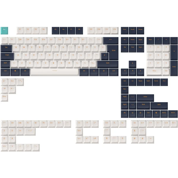 Dark Project - Navy Blue / Ivory keycaps - Klávesnice - Obrázek Y179000K01