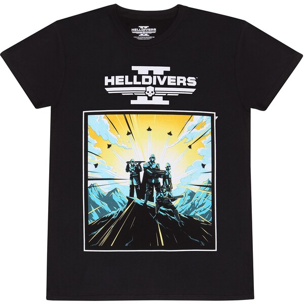 Levně Tričko Helldivers 2 - 2D Art And Logo L