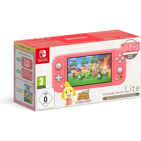 Levně Nintendo Switch Lite Korálová + Animal Crossing: NH bundle