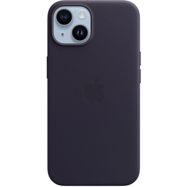 Levně Apple kožený kryt s MagSafe na iPhone 14 Plus inkoustově fialový