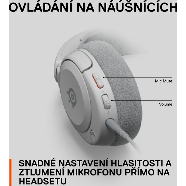 SteelSeries Arctis Nova 1P herní sluchátka bílá - Sluchátka - Obrázek Z2FJ300401