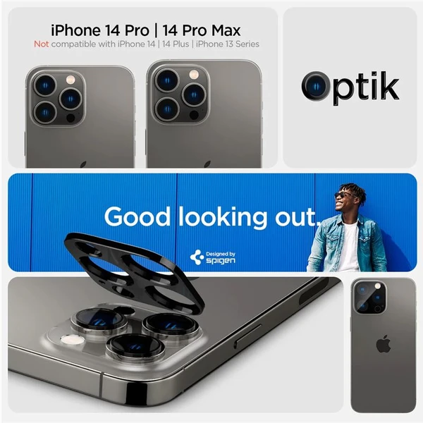 Spigen Glass tR Optik 2 Pack skla iPhone 16 Pro/16 Pro Max/15 Pro/15 Pro Max/14 Pro/14 Pro Max černá - Ochranné folie a skla - Obrázek Z319000601