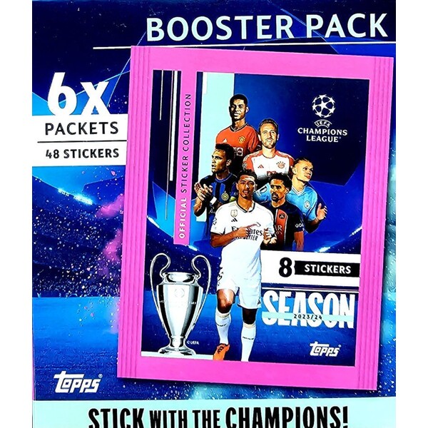 Levně Fotbalové samolepky Topps UEFA UCL - Booster Pack (48 v balíčku)