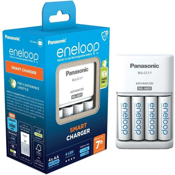 Levně Panasonic Eneloop nabíječka baterií AA/AAA 4xR6 2000mAh
