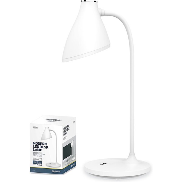 Levně Platinet PDL6730 LED stolní lampa 5W USB nabíjecí bílá