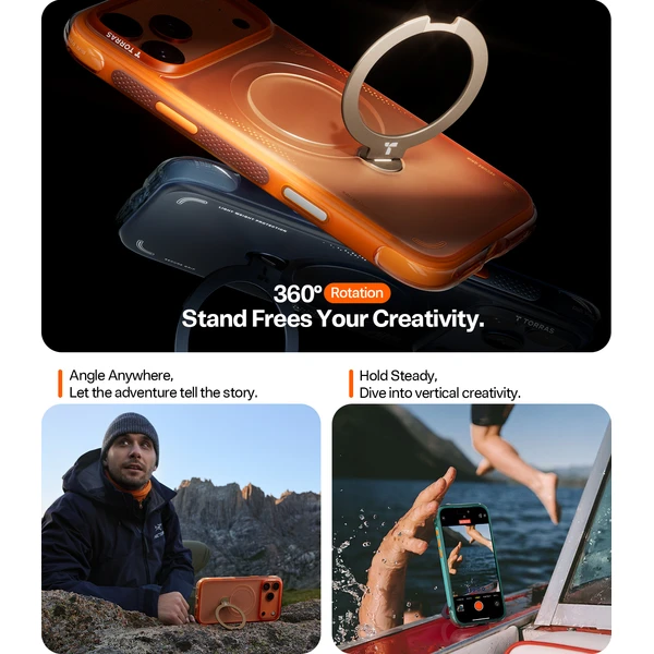 Torras Ostand Q3 Air MagSafe kryt iPhone 17 Pro horizon orange - Pouzdra - Obrázek c2082d840afc4ed9b6bc1623d155e3cb