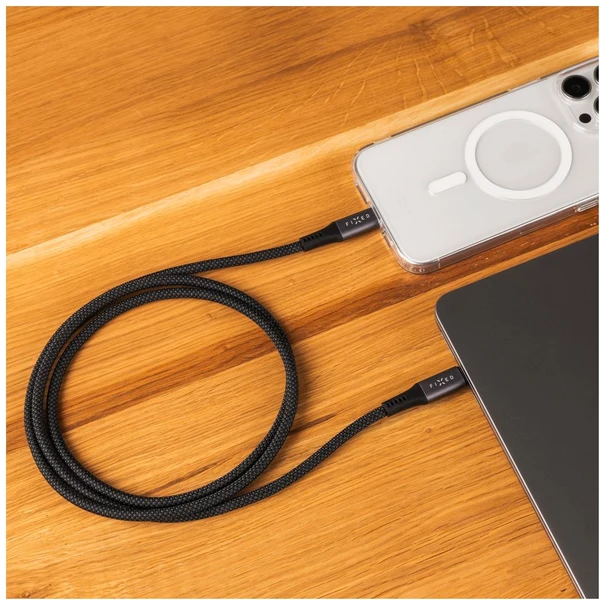 FIXED Multimedia Cabel USB-C napájecí a datový kabel 4K/60z, 20Gbps, 240W, 1,2m šedý - Kabely a redukce - Obrázek cb10398f1dd446f58be6f76059d0d0a2