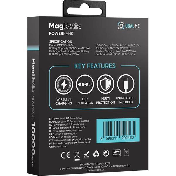 OBAL:ME MagNetix Powerbanka 10000mAh černá - Powerbanky - Obrázek cb8ebdff884f4c828204b85eae36a106