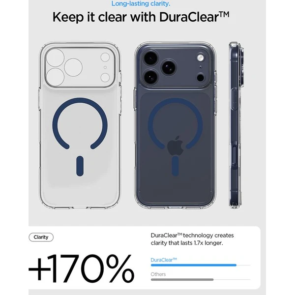 Spigen Ultra Hybrid MagSafe kryt iPhone 17 Pro clear deep blue - Pouzdra - Obrázek d7c3f0328fb94534be0419ffdd5682c8