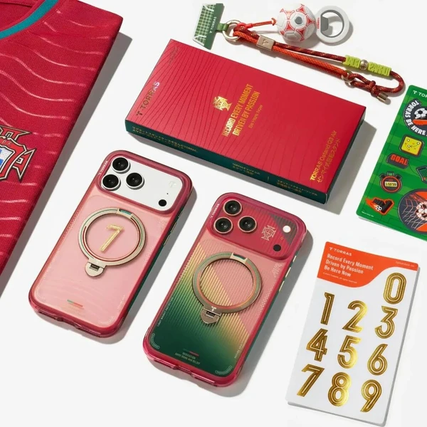 Torras Ostand Q3 Air World Cup Limited MagSafe kryt iPhone 17 Pro Max red & green - Pouzdra - Obrázek d_80d0cad9f4044acf8fd123bf139edfc5