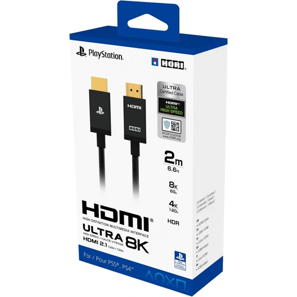 Hori 8K Ultra High Speed HDMI kabel 2.1 pro PS5 2m - Kabely - Hlavní obrázek