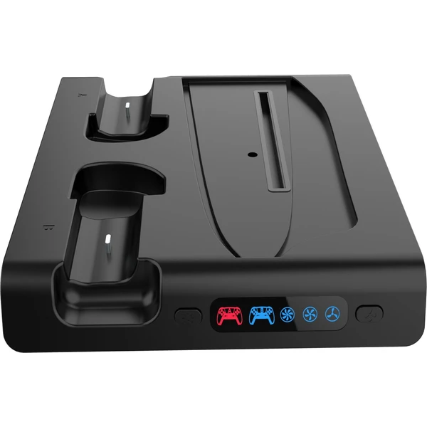 iPega P5S006 Multifunkční Nabíjecí RGB Stojan s Chlazením pro PS5 Slim černý - Nabíječky - Obrázek e364d52ae97347679ab07ac37cd3bc50