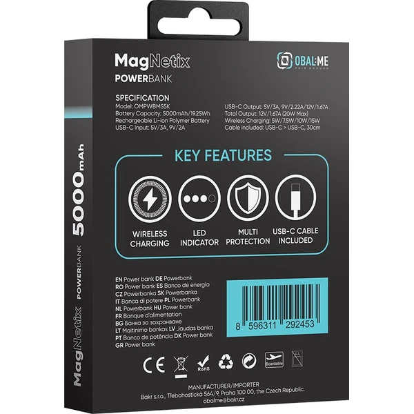 OBAL:ME MagNetix Powerbanka 5000mAh černá - Powerbanky - Obrázek e62e0bef9d5b469393f40d7f7536b6d7