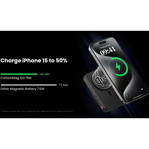SHARGE C2 CarbonMag Qi2/MagSafe powerbanka 10000mAh karbonová - Powerbanky - Obrázek f4c293b7ebd145d994d7e24603433155