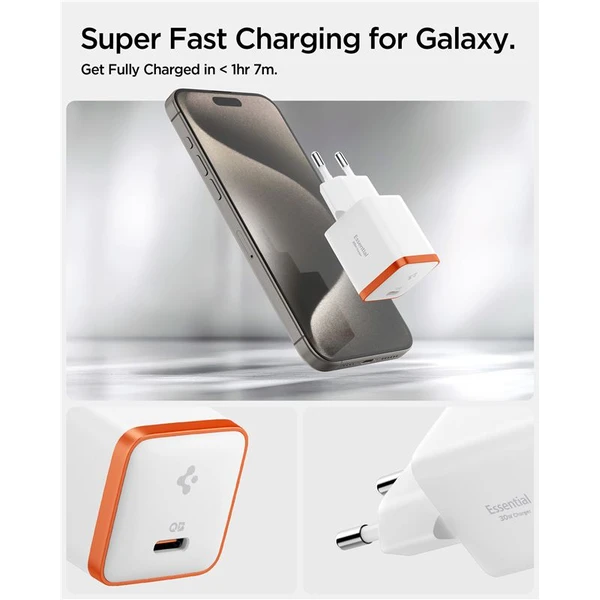 Spigen Essential (30W) USB-C nabíječka bílá - Nabíječky - Obrázek f826487a5fe14c8e9e46f12455e88867
